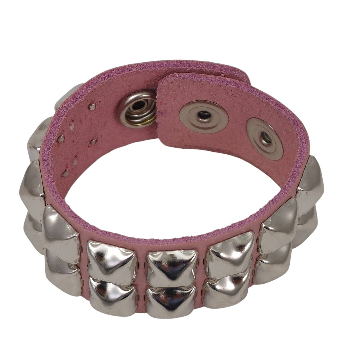 BC112ITL  ITALIAN GENUINE LEATHER DOUBLE ROW  STUDDED BRACELET