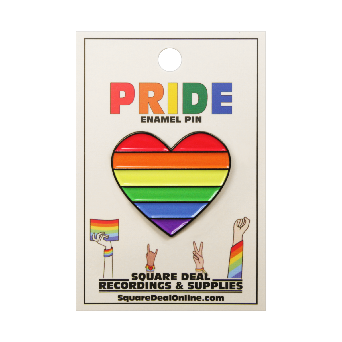 Enamel Pin - LGBT Pride - Rainbow Heart
