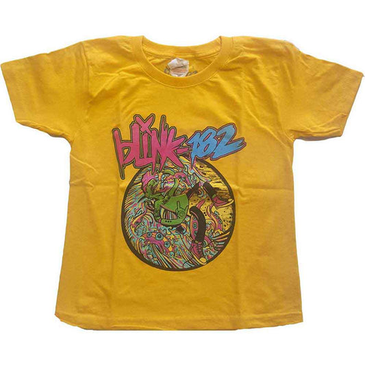 Blink-182 Kids T-Shirt: Overboard Event (Yellow)