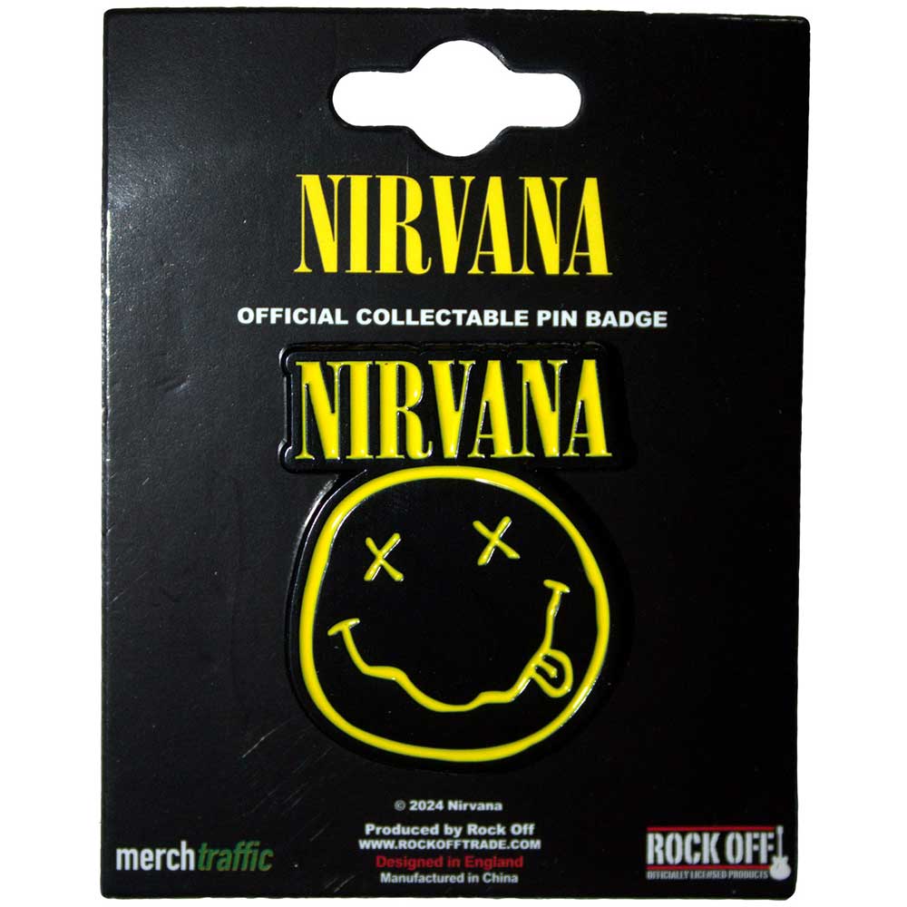 Nirvana (Logo and Happy Face Cut-out) Enamel Pin