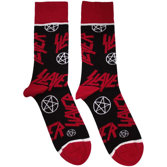 Slayer (Logo and Pentagrams) Socks