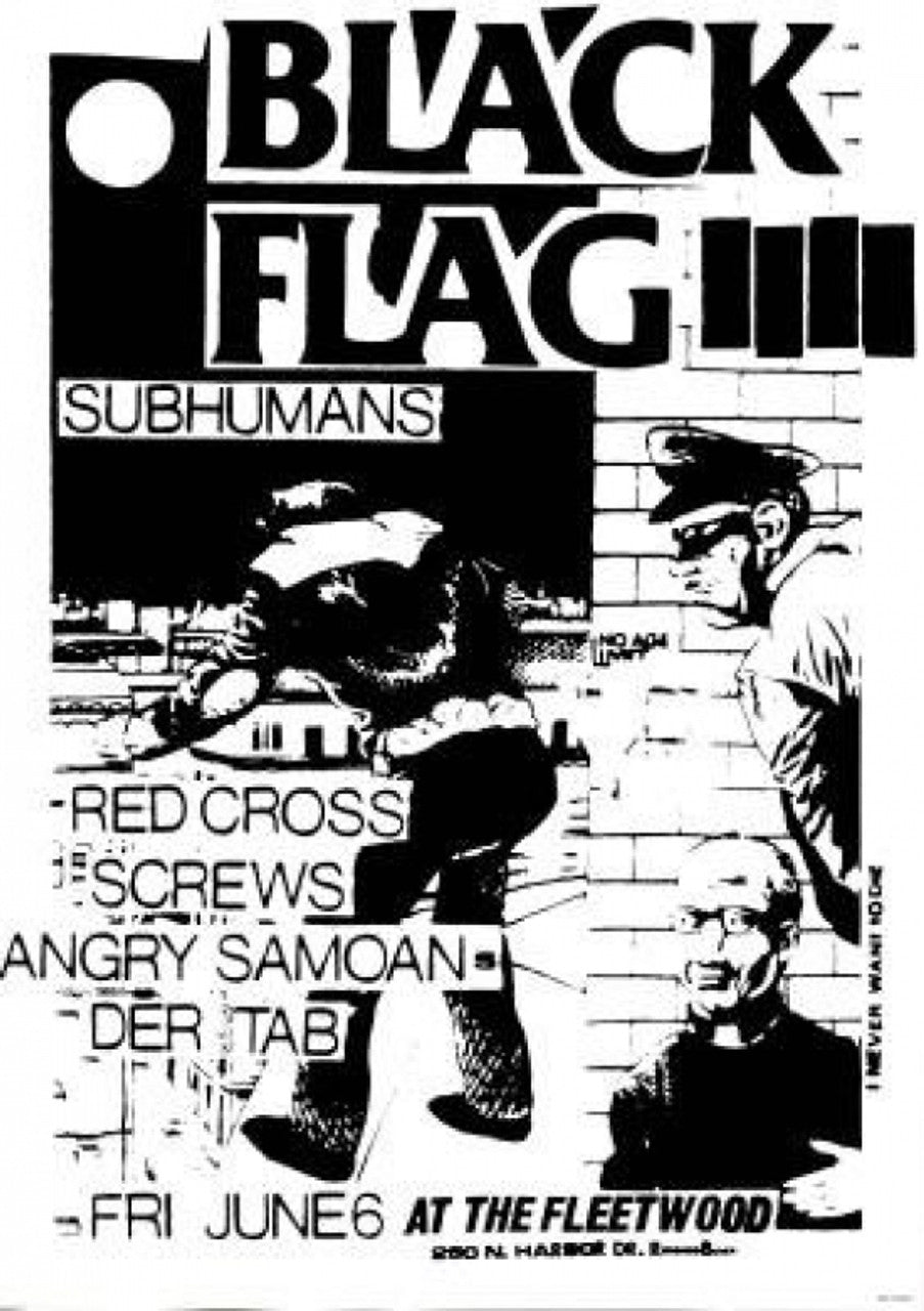 BLACK FLAG / SUBHUMANS LARGE POSTER