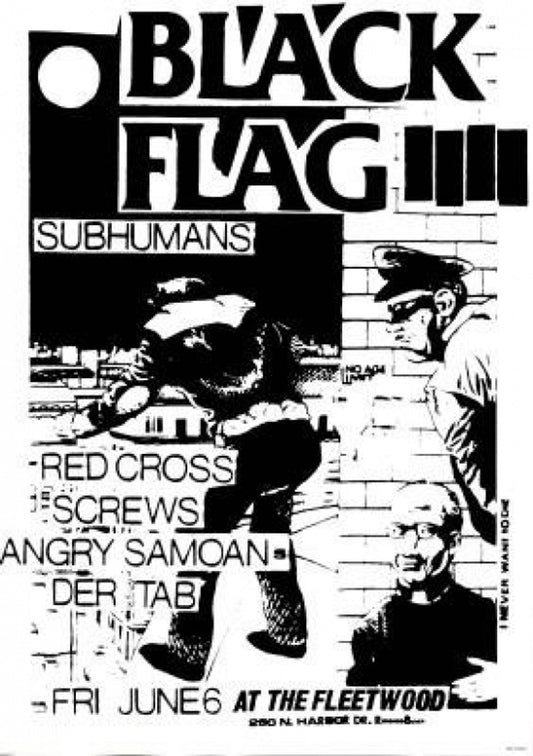 BLACK FLAG / SUBHUMANS LARGE POSTER