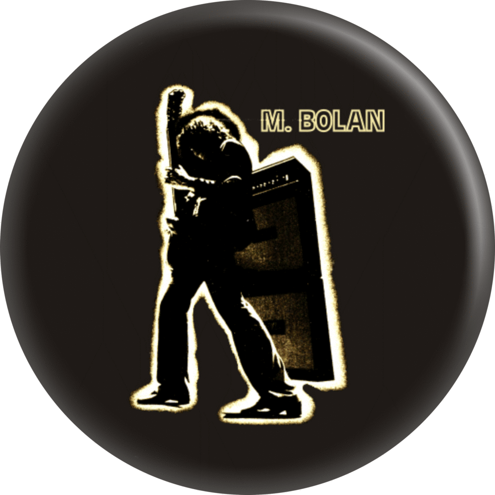 Bolan, Marc - Playing Guitar Pin-on Button - 1.5 Inch
