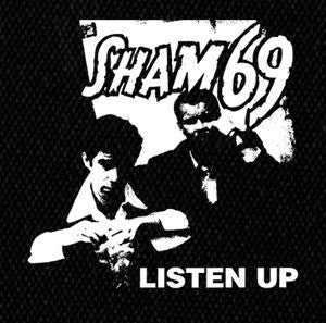 Sham 69 (Listen Up) Printed Patch