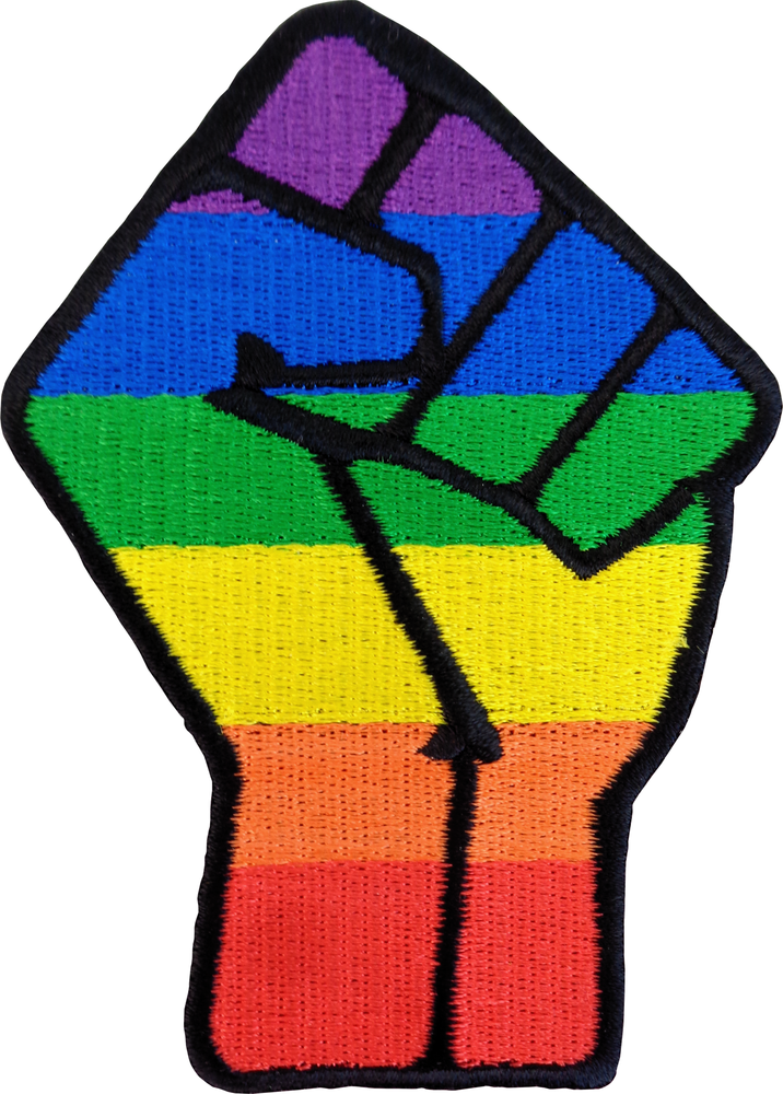 Patch - Rainbow - Gay Pride Fist - 4"