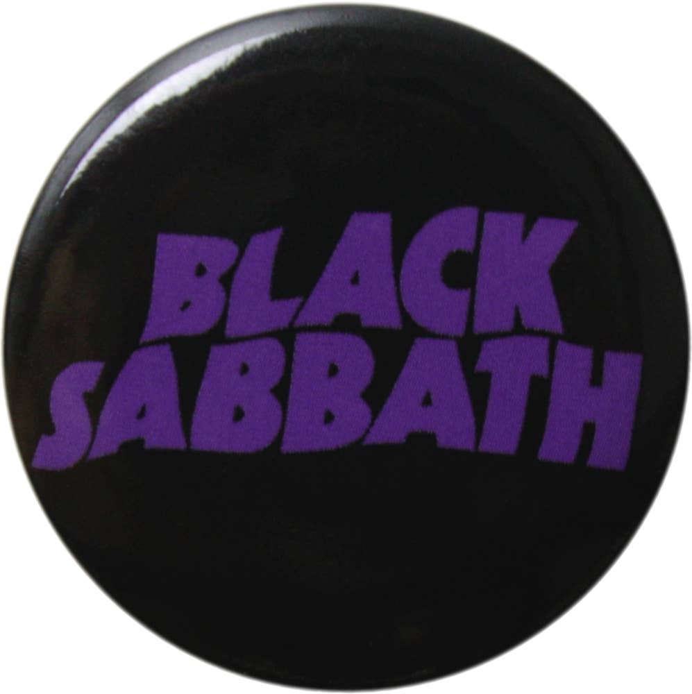 Pin-on Button - 1.25 Inch - Black Sabbath - Purple Logo