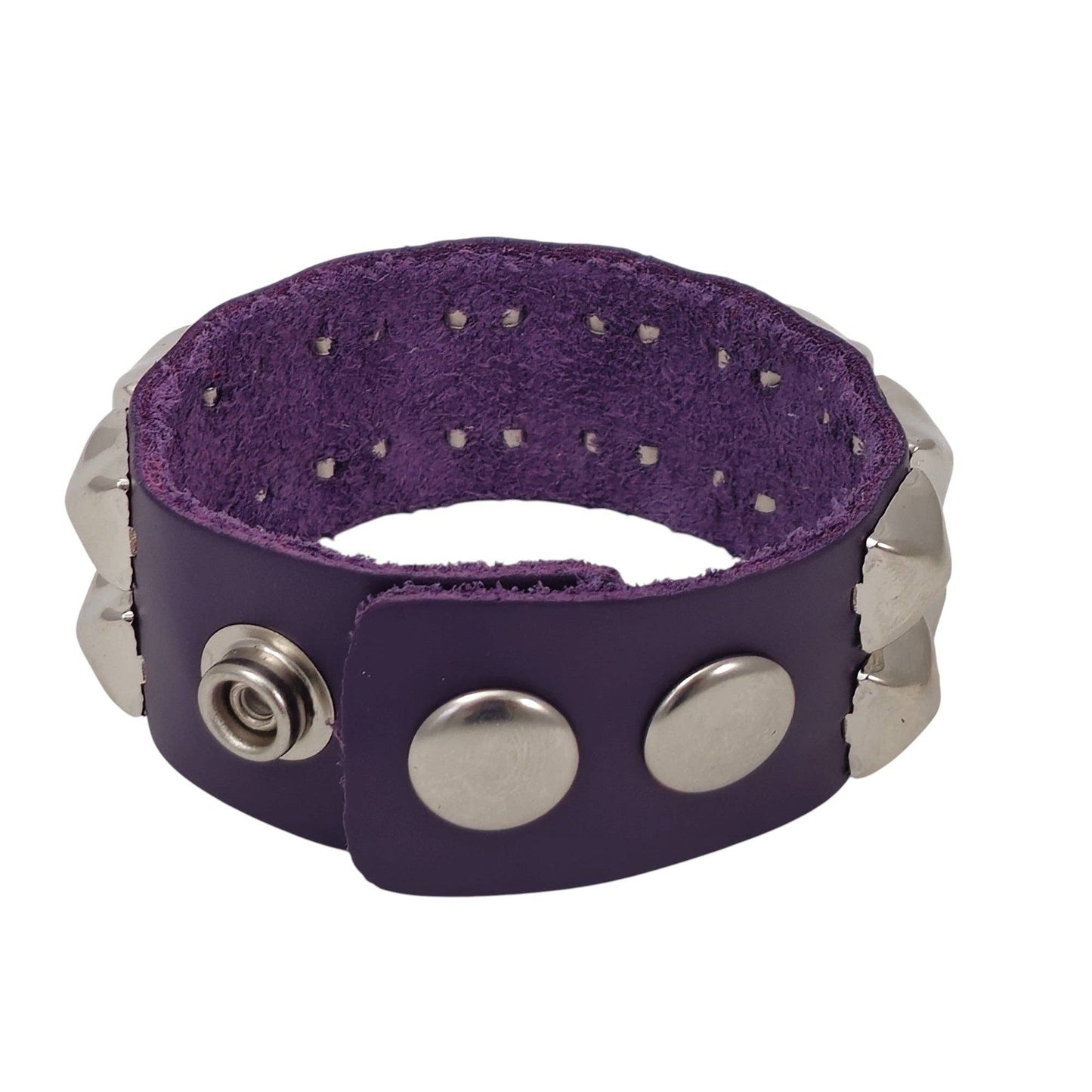 BC112ITL  ITALIAN GENUINE LEATHER DOUBLE ROW  STUDDED BRACELET