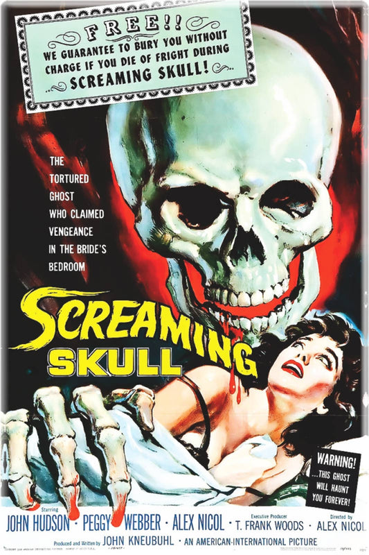"Screaming Skull" Vintage Movie Poster Reproduction Magnet