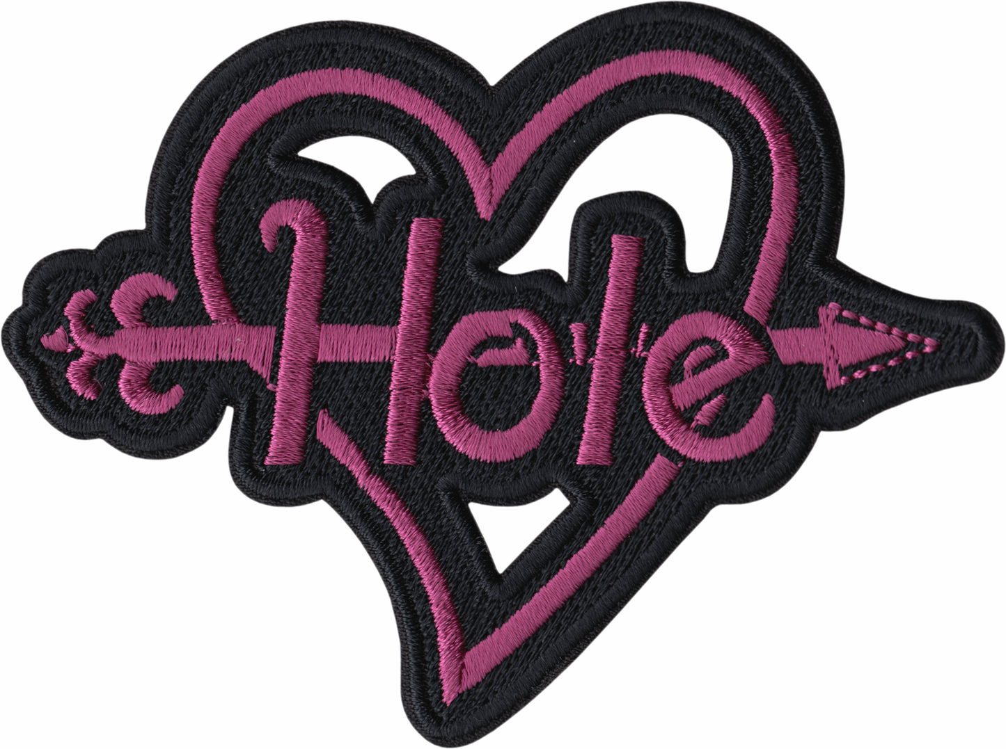 Patch - Hole - Pink Heart With Arrow Logo