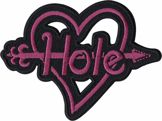 Patch - Hole - Pink Heart With Arrow Logo