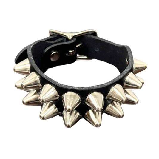 BUCKLE BRACELET WITH2 ROW UK 77 CONEHEAD STUDS - BC189UK77