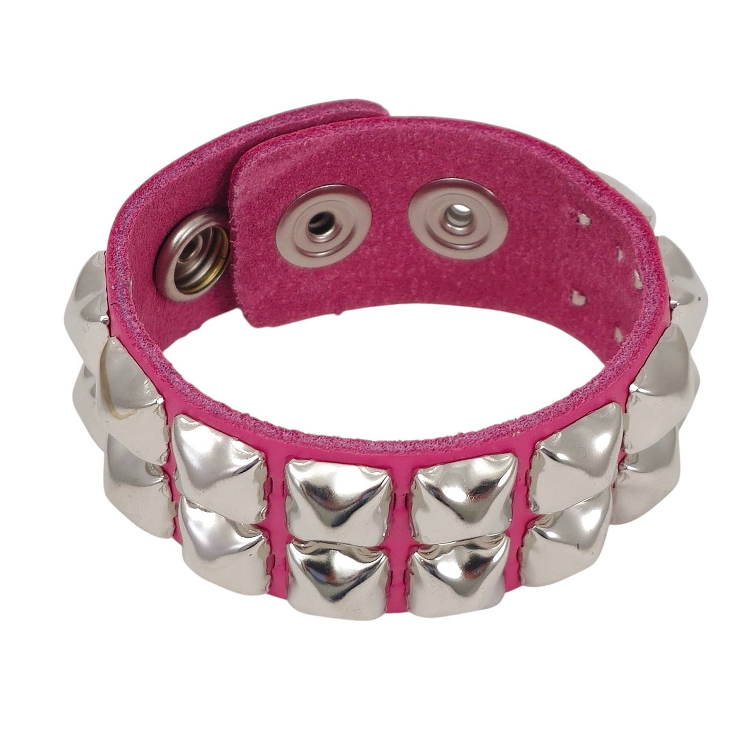 BC112ITL  ITALIAN GENUINE LEATHER DOUBLE ROW  STUDDED BRACELET