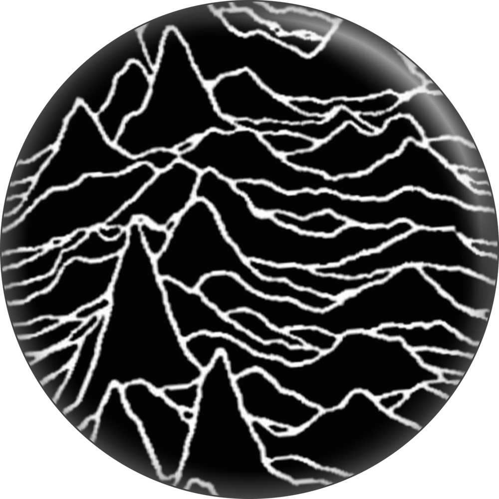 Joy Division - "Unknown Pleasures" Pin-on Button - 1 Inch