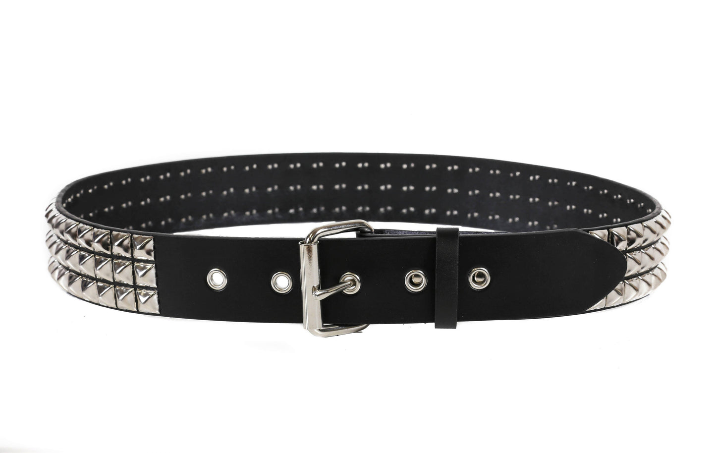 BT507 3 ROW STUDDED BELT WITH EYELET HOLE