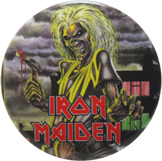 Pin-on Button - 1.25 Inch - Iron Maiden - "Killers" Art