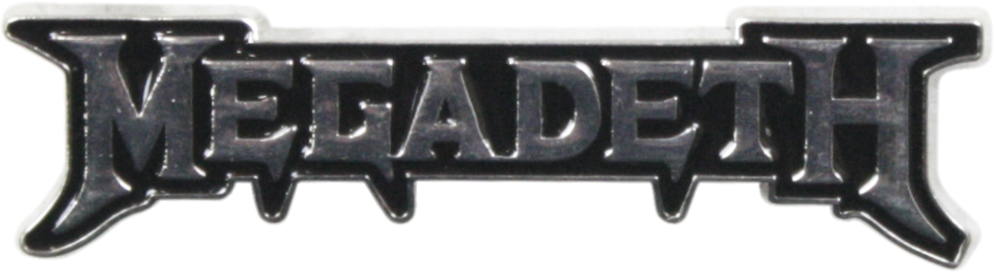 Megadeth - Silver & Black Logo Enamel Pin