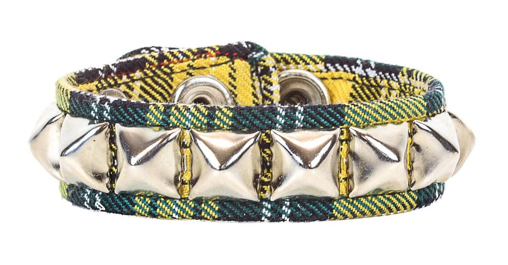 PLAID ONE ROW STUDDED BRACELET BC194PD